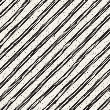 Decorative seamless pattern with handdrawn doodle lines. Hand painted grung.. Stock Illustration