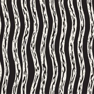 Decorative seamless pattern with handdrawn doodle lines. Hand painted grung.. Stock Illustration