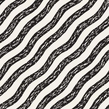 Decorative seamless pattern with handdrawn doodle lines. Hand painted grungy  스톡 일러스트