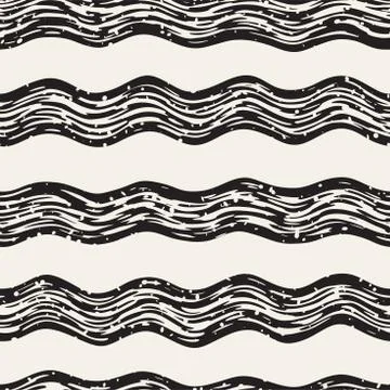 Decorative seamless pattern with handdrawn doodle lines. Hand painted grungy  스톡 일러스트