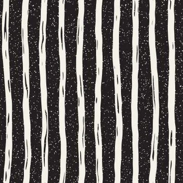 Decorative seamless pattern with handdrawn doodle lines. Hand painted grungy  Stock Illustration