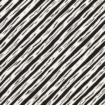 Decorative seamless pattern with handdrawn doodle lines. Hand painted grungy  Stock Illustration