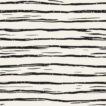 Decorative seamless pattern with handdrawn doodle lines. Hand painted grungy  Stock Illustration