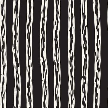 Decorative seamless pattern with handdrawn doodle lines. Hand painted grungy  Stock Illustration