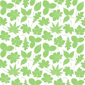 Decorative seamless pattern with leaves Stock Illustration