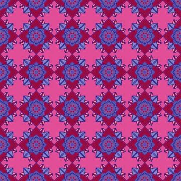 Decorative seamless pattern with mandala Stock Illustration