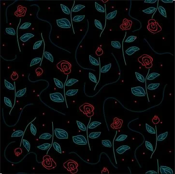 Decorative seamless pattern with roses Stock Illustration