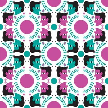 Decorative seamless pattern vector Illustrazione stock