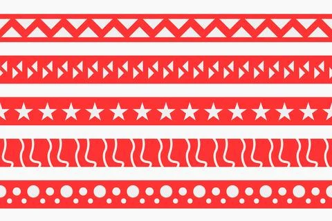 Decorative seamless ribbon set Stock Illustration