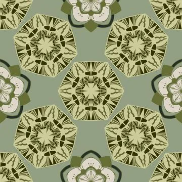 Decorative seamless texture. Creative ornamental pattern. Colorful vector bac Stock Illustration