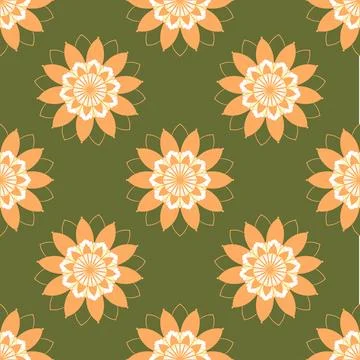 Decorative seamless texture. Creative ornamental pattern. Colorful vector bac 库存插图