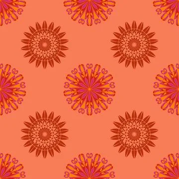 Decorative seamless texture. Creative ornamental pattern. Colorful vector bac Stock Illustration