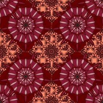 Decorative seamless texture. Creative ornamental pattern. Colorful vector bac Stock Illustration