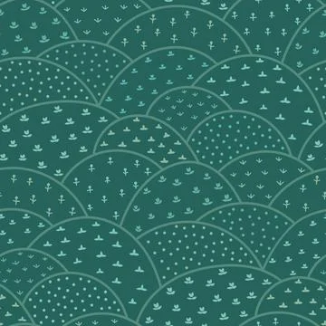 Decorative seamless vector pattern. abstract waves or dunes, hills. Geometric 스톡 일러스트