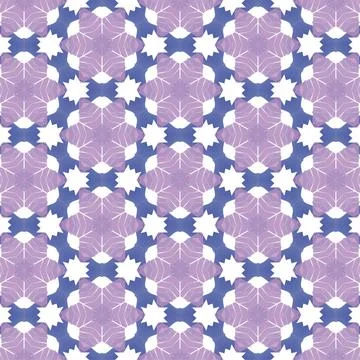 Decorative Seamless Vector Texture Geometric Kaleidoscopic Pattern for Wall.. Stock Illustration