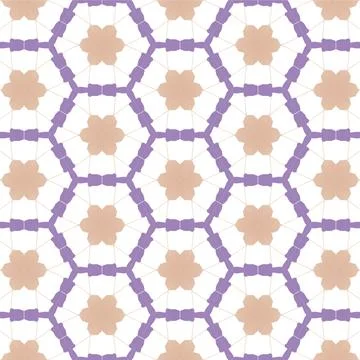 Decorative Seamless Vector Texture Geometric Kaleidoscopic Pattern for Wall.. Stock Photos