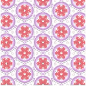 Decorative Seamless Vector Texture Geometric Kaleidoscopic Pattern for Wall.. Stock Photos