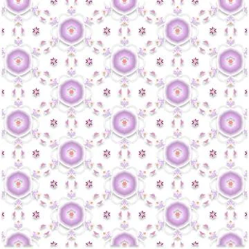 Decorative Seamless Vector Texture Geometric Kaleidoscopic Pattern for Wall.. Stock Photos