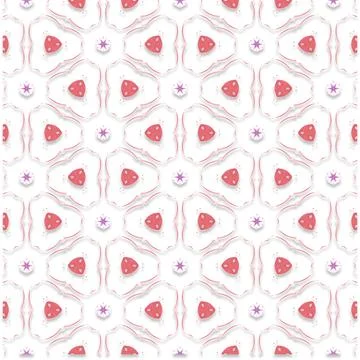 Decorative Seamless Vector Texture Geometric Kaleidoscopic Pattern for Wall.. Stock Photos