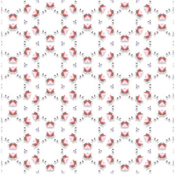 Decorative Seamless Vector Texture Geometric Kaleidoscopic Pattern for Wall.. Stock Photos