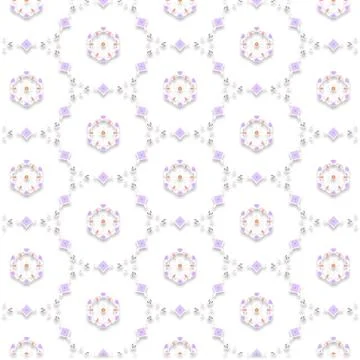 Decorative Seamless Vector Texture Geometric Kaleidoscopic Pattern for Wall.. Foto stock