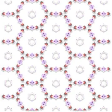 Decorative Seamless Vector Texture Geometric Kaleidoscopic Pattern for Wall.. Stock Photos