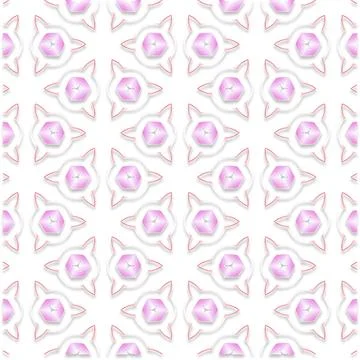 Decorative Seamless Vector Texture Geometric Kaleidoscopic Pattern for Wall.. Stock Photos