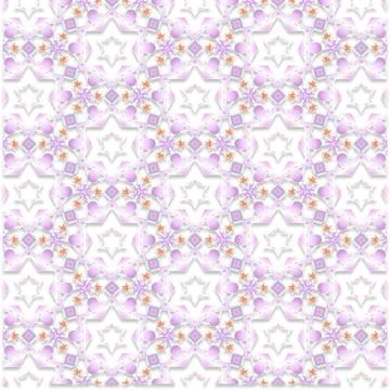 Decorative Seamless Vector Texture Geometric Kaleidoscopic Pattern for Wall.. Stock Photos