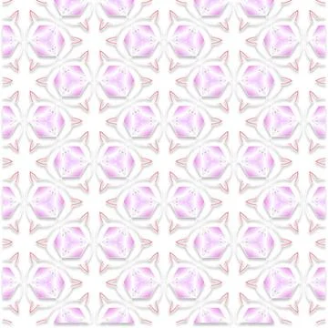 Decorative Seamless Vector Texture Geometric Kaleidoscopic Pattern for Wall.. Stock Photos