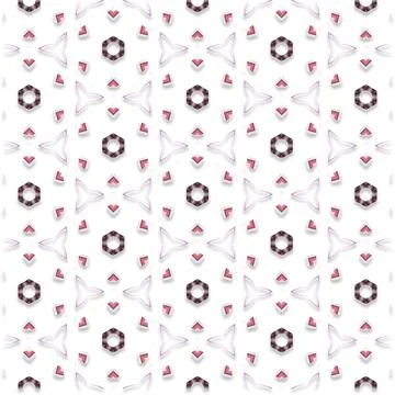 Decorative Seamless Vector Texture Geometric Kaleidoscopic Pattern for Wall.. Stock Photos