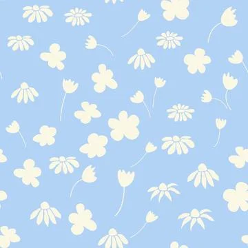 Decorative seamless vintage pattern in classic style with small flowers, dits Stock Illustration