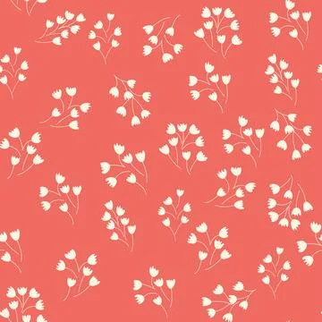 Decorative seamless vintage pattern in classic style with small flowers, dits Stock Illustration