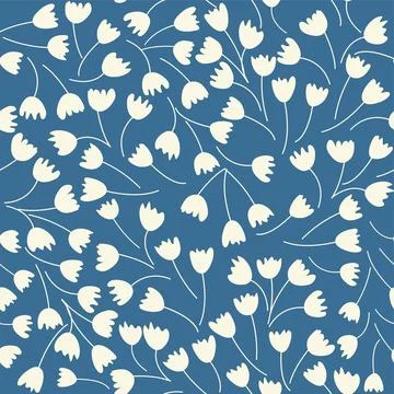 Decorative seamless vintage pattern in classic style with small flowers, dits イラスト素材