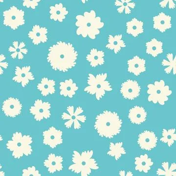 Decorative seamless vintage pattern in classic style with small flowers, dits Stock Illustration