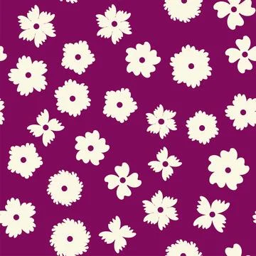 Decorative seamless vintage pattern in classic style with small flowers, dits Stock Illustration