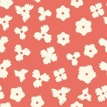 Decorative seamless vintage pattern in classic style with small flowers, dits Stock Illustration
