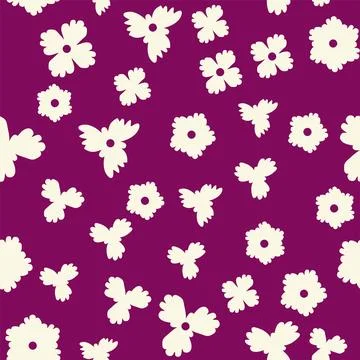 Decorative seamless vintage pattern in classic style with small flowers, dits Stock Illustration