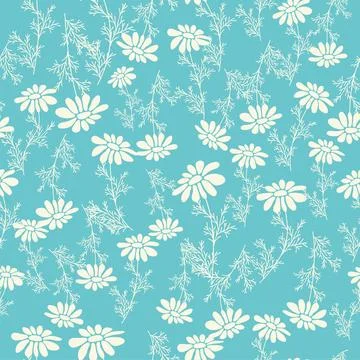 Decorative seamless vintage pattern in classic style with small flowers, dits Stock Illustration