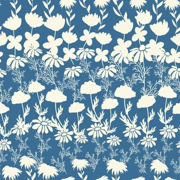 Decorative seamless vintage pattern in classic style with small flowers, dits Stock Illustration
