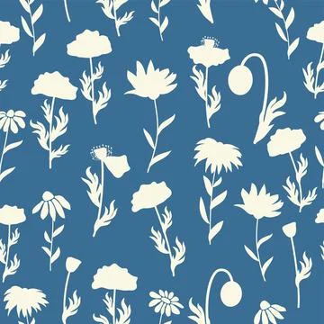 Decorative seamless vintage pattern in classic style with small flowers, dits Stock Illustration