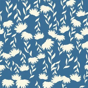 Decorative seamless vintage pattern in classic style with small flowers, dits Illustrazione stock