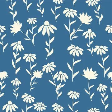 Decorative seamless vintage pattern in classic style with small flowers, dits Stock Illustration