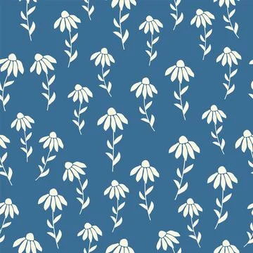 Decorative seamless vintage pattern in classic style with small flowers, dits Stock Illustration