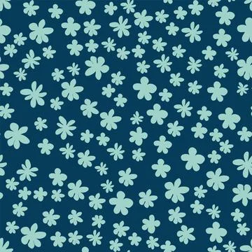 Decorative seamless vintage pattern in classic style with small flowers, dits Stock Illustration