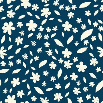 Decorative seamless vintage pattern in classic style with small flowers, dits Stock Illustration