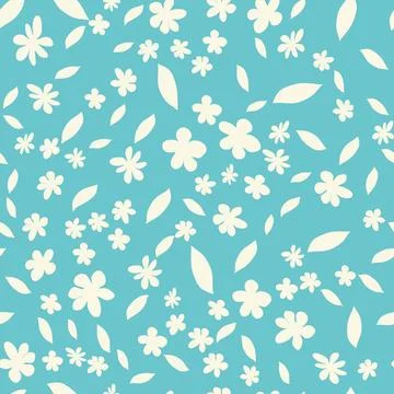 Decorative seamless vintage pattern in classic style with small flowers, dits Stock Illustration