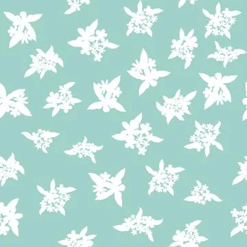 Decorative seamless vintage pattern in classic style with small flowers, dits Stock Illustration