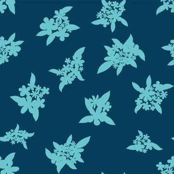 Decorative seamless vintage pattern in classic style with small flowers, dits Stock Illustration
