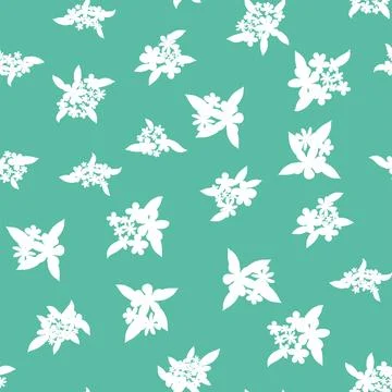 Decorative seamless vintage pattern in classic style with small flowers, dits Stock Illustration