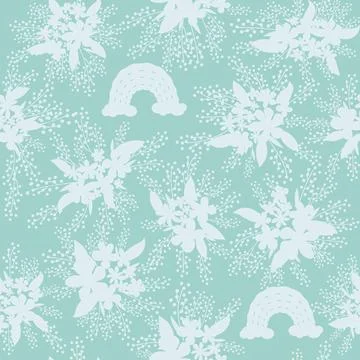 Decorative seamless vintage pattern in classic style with small flowers, dits Stock Illustration